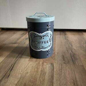 Pink Zebra coffee canister accent shade